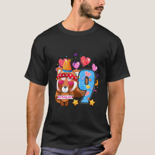 9Th Birthday Red Panda Zoo Animal 9 Year Old Funny T-Shirt