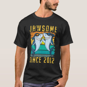 9Th Birthday Shark 9 Year Old Jawsome Since 2012 T-Shirt