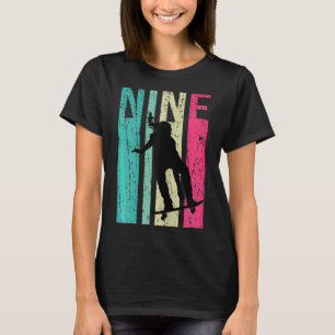 9th Birthday Skater Girl Skateboarding Skating 9 Y T-Shirt