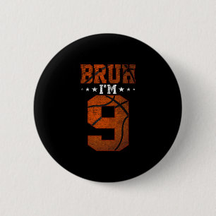 9th Birthday Sketll Bruh I’m 9 Year Old Birthday P 2 Inch Round Button