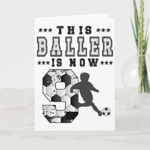 9th Birthday Soccer Boy Nine Year Old Soccer Playe Card