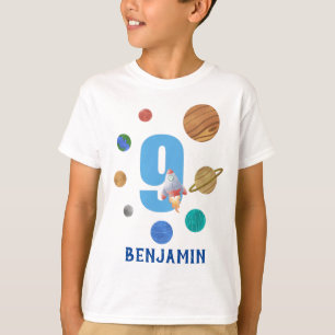9th Birthday Solar System Planets T-Shirt