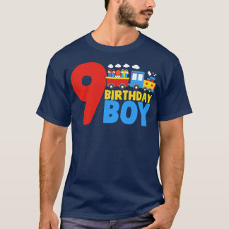 9th Birthday Trains Birthday Boy T-Shirt