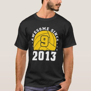 9Th Birthday Volleyball Player 9 Years Old Volleyb T-Shirt