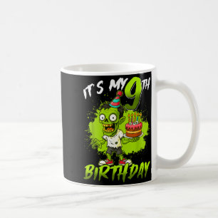 9th Birthday Zombie 9 Years Old Happy Halloween Coffee Mug