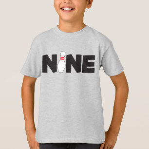 9th Bowling Birthday T-Shirt Kids Age Nine
