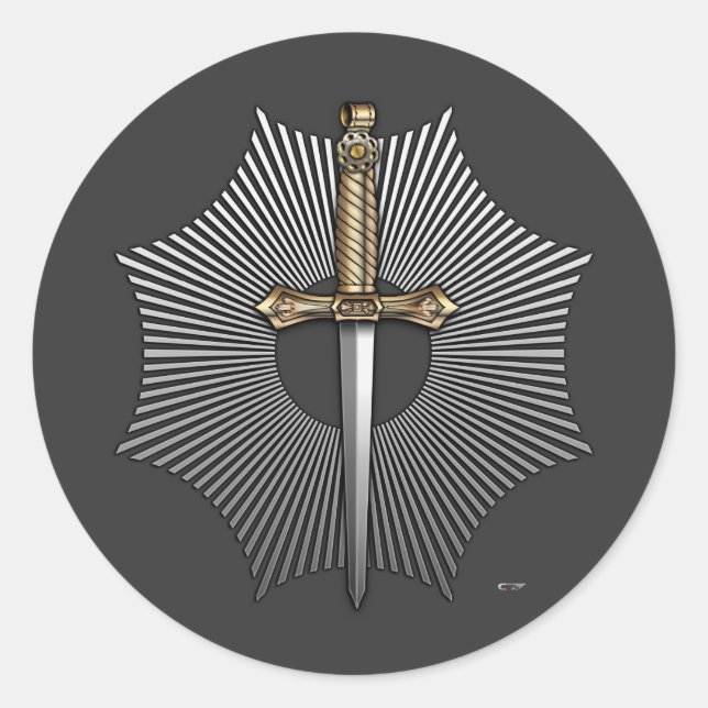 9th Degree: Master of the Temple Classic Round Sticker (Front)