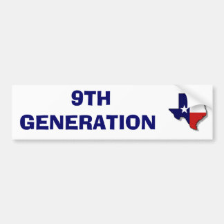 9TH GENERATION BUMPER STICKER