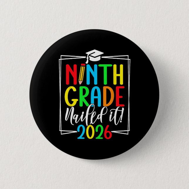 9th Grade 2026 Freshman Graduation _2  2 Inch Round Button (Front)