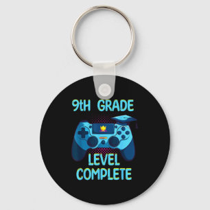 9th grade level complete last day of school funny keychain
