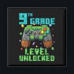 9th Grade Level Unlocked Gamer Controller Back To  Magnet<br><div class="desc">9th Grade Level Unlocked Gamer Controller Back To School</div>
