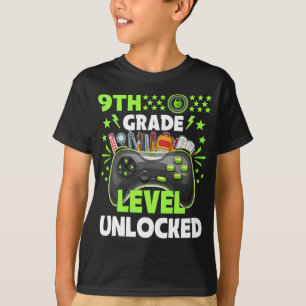 9th Grade Level Unlocked Video Game Back to School T-Shirt