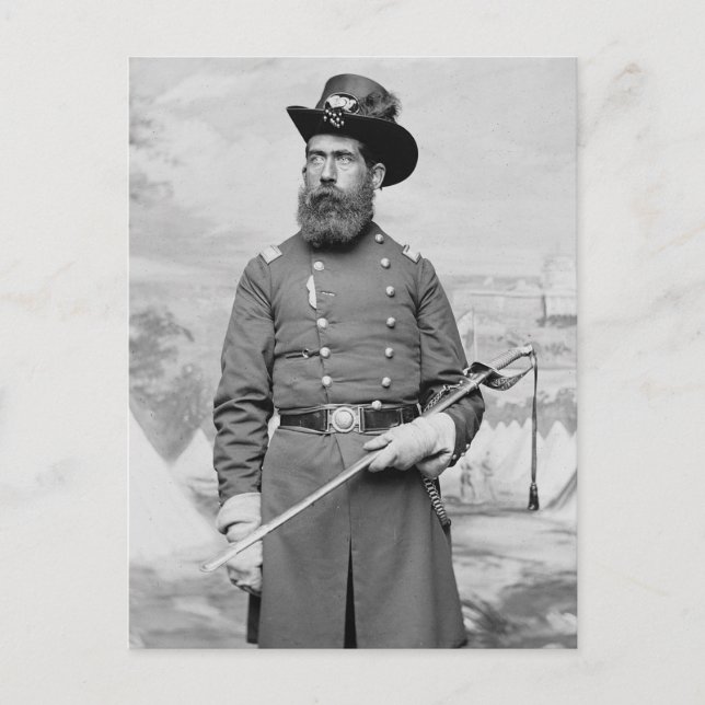 9th Massachusetts Officer, 1860s Postcard (Front)