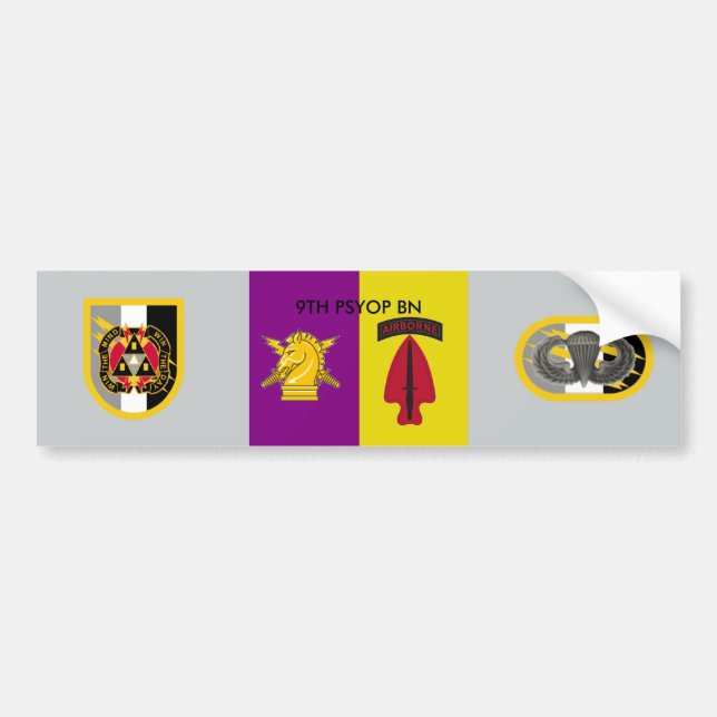 9TH PSYOP BATTALION BUMPER STICKER (Front)