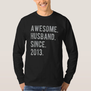 9th Wedding Aniversary For Him Awesome Husband Si T-Shirt
