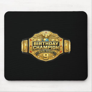 9th Wrestler Birthday Wrestling Champion Party Mouse Pad