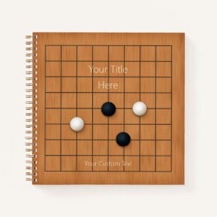 9x9 Goban with Usable Game Board (1) Custom Notebook
