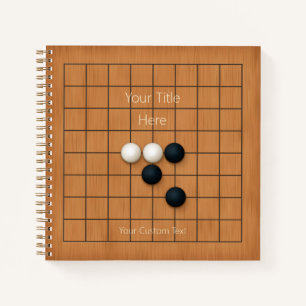9x9 Goban with Usable Game Board (2) Custom Notebook