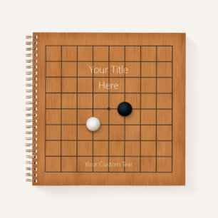 9x9 Goban with Usable Game Board (3) Custom Notebook