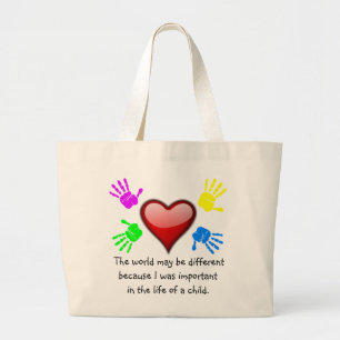 A0001. I Made a Difference in the Life.Bag.2 Large Tote Bag