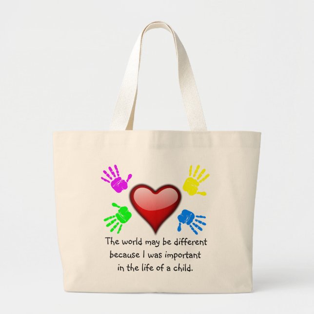 A0001. I Made a Difference in the Life.Bag.2 Large Tote Bag (Front)