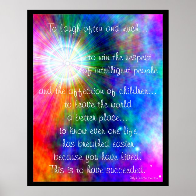 A001.To Laugh Often and Much. - Frameable Print.1 Poster (Front)