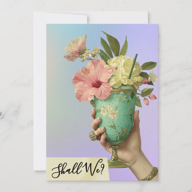 *~* A101 PHOTO 10 Ornate Cocktail BACHELORETTE  Invitation (Front)