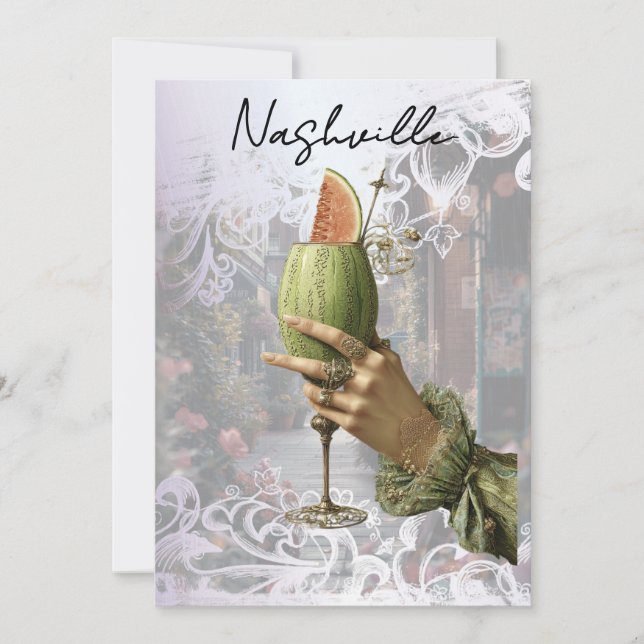 *~* A101 PHOTO 4 Cocktail Nashville BACHELORETTE Invitation (Front)