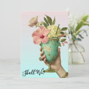 *~* A101 PHOTO OmbreCocktail 10 BACHELORETTE  Invitation