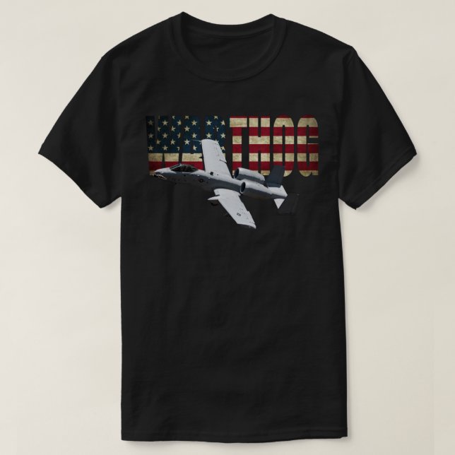 A10 A-10 Thunderbolt Warthog Brrrt Shark mouth Lon T-Shirt (Design Front)