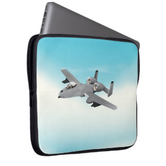 A10 Military Plane Illustration Laptop Sleeve
