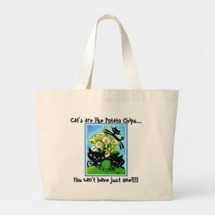 a1alilycats2, Cat's are like Potato Chips..., Y... Large Tote Bag