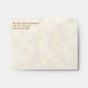 A2 Beach Sand Damask Conch Shell Custom Envelopes