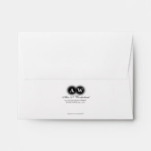 A2 Envelope Black Monogram Return Address