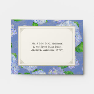A2 Enveloppes assorties Blue Hydrangea Lace Floral