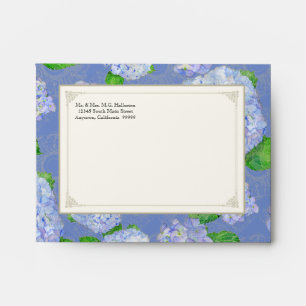A2 Enveloppes assorties Blue Hydrangea Lace Floral