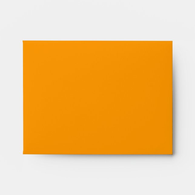A2 Enveloppes de monogramme à volets Damas orange (Devant)