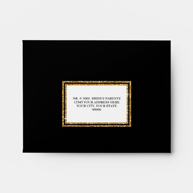 A2 Enveloppes de réponse RSVP Script Forever Love (Devant)