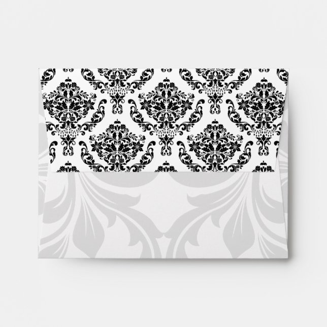 A2 Enveloppes de volets Damas noir et blanc (Dos (Haut rabat))