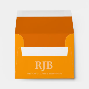 A2 Orange Monogrammed Envelopes