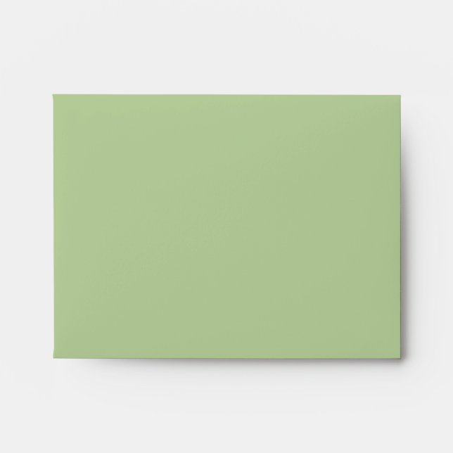 A2 Sage Green Envelope with Return Address (Front)