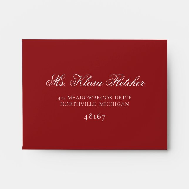 A2 Under the Mistletoe Wedding Envelope (Front)