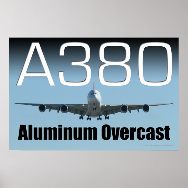 A380 Aluminum Overcast Poster (Front)