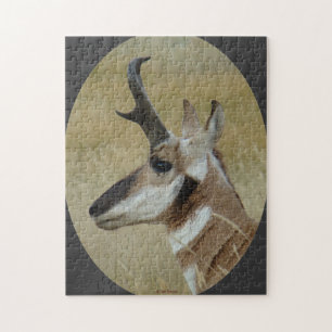 A38 Pronghorn Antelope Buck Profile Jigsaw Puzzle