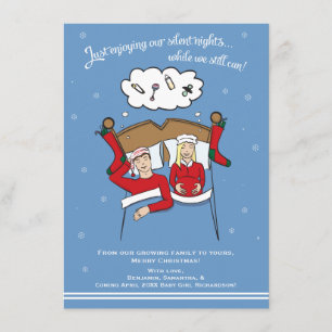 A6 Carte de Noël Faire-part de grossesse - Blonde