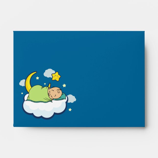 A6 Enveloppes de Baby shower pour bébés dormant (Devant)