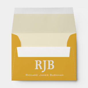 A6 Enveloppes monogrammes à crème d'or