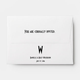 A6 Enveloppes simples de Mariage Monogramme modern