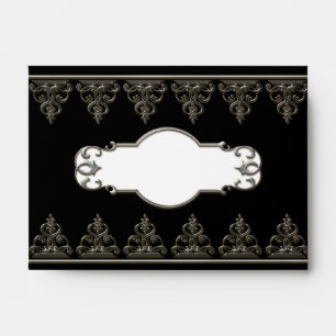 A6 Matching Envelope Classic Baroque Swirl Circle