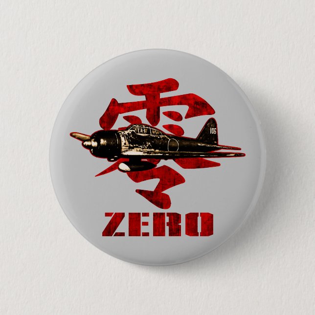 A6M Zero 2 Inch Round Button (Front)